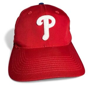 Vintage‎ Philadelphia Phillies MLB Hat Red Adjustable Baseball Cap Embroidered